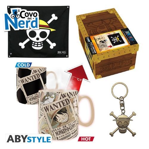 One Piece Gift Set premium Flag + 3D Keychain + Mug Heatchange ABYPCK248