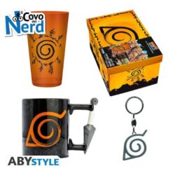 Naruto Shippuden Gift Set premium Large Glass +3D Keychain+3D Mug ABYPCK255