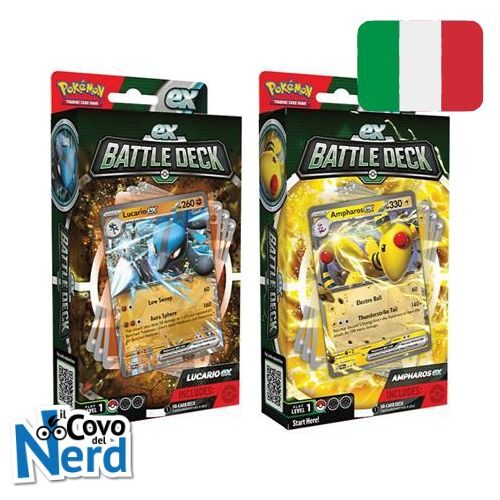 Scarlatto & Violetto Bundle Mazzo di Lotta Ampharos e Lucario ex (2 Mazzi) – Pokémon TCG – ITA