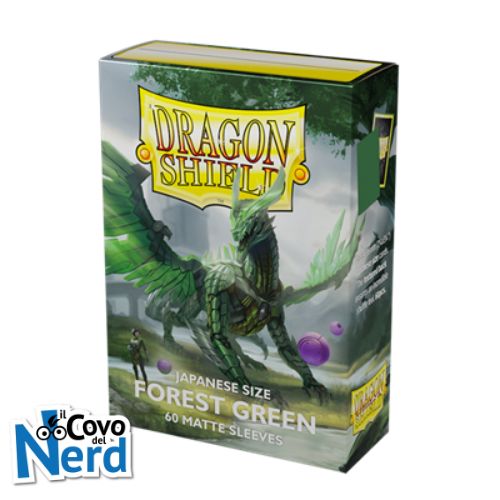 60 Dragon Shield Sleeves Japanese Size - Matte Forest Green