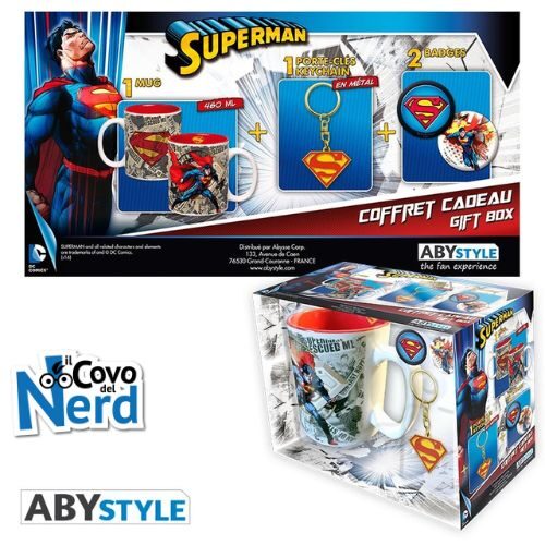 Superman Gift Set Mug + Keychains + Badges ABYPCK074
