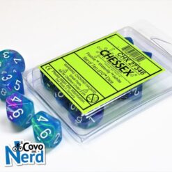 Set 10 D10 Festive Waterlily w/White - Chessex 27346