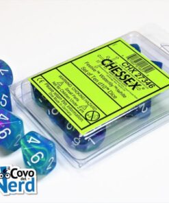 Set 10 D10 Festive Waterlily w/White - Chessex 27346