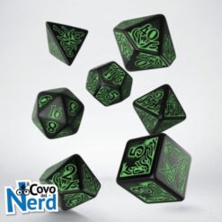 Black & Green Dice Set - Call of Cthulhu - Q-Workshop