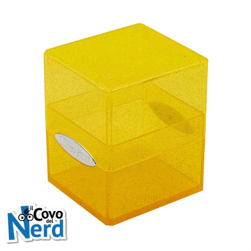 Yellow Glitter Satin Cube Deck Box - Ultra Pro