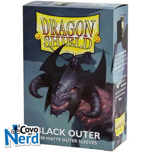 Matte Outer Black Sleeves (100) Dragon Shield Standard