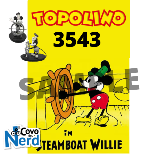Topolino 3543 Con Statua di Steamboat Willie