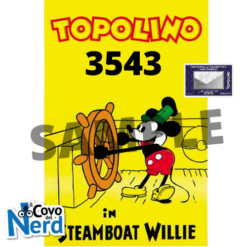 Topolino 3543 Con Francobollo in Metallo di Steamboat Willie
