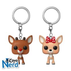 Alternative view of Funko POP! Keychain: Rudolph the Red-Nosed Reindeer 2 Pack - Rudolph & Clarice