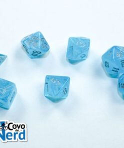 Set 7 Mini Dadi Luminary Sky/silver - Chessex 20566
