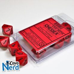 Set 10 D10 Opaque Red/black - Chessex 26214
