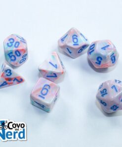 Set 7 Mini Dadi Festive Pop Art/blue - Chessex 20544