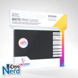 Matte Prime Black Sleeves (100) Standard Size Gamegenic (vecchia edizione)