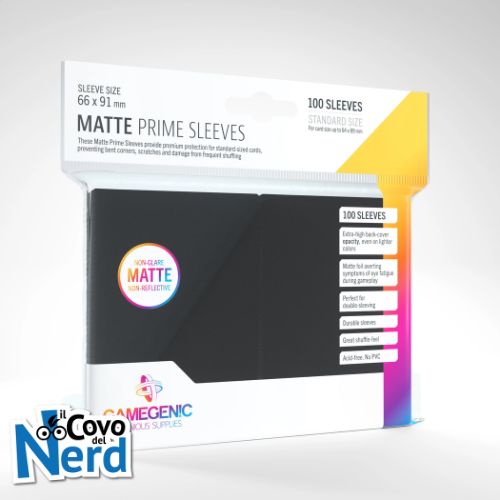 Matte Prime Black Sleeves (100) Standard Size Gamegenic