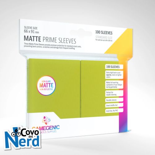 Matte Prime Lime Sleeves (100) Standard Size Gamegenic