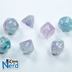 Set 7 Mini Dadi Nebula Wisteria/white - Chessex 20545