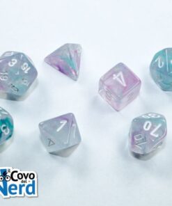 Set 7 Mini Dadi Nebula Wisteria/white - Chessex 20545