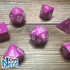 Set 7 Dadi Opaque Light Purple/white - Chessex 25427