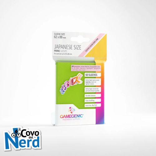 Prime Lime Sleeves (60) Japanese Size Gamegenic