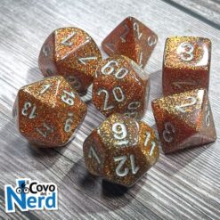 Set 7 Dadi Glitter Gold/silver - Chessex 27503