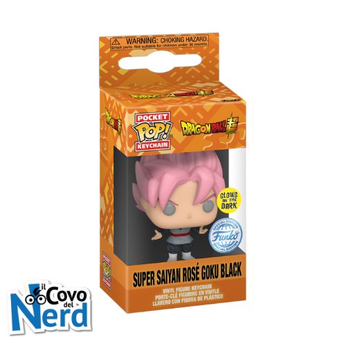 Funko POP! Keychain: Dragon Ball Z - Super Saiyan Rosé Goku Black Special Edition Glows in the Dark