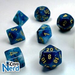 Set 7 Dadi Phantom Teal/gold - Chessex 27489