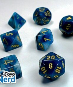 Set 7 Dadi Phantom Teal/gold - Chessex 27489