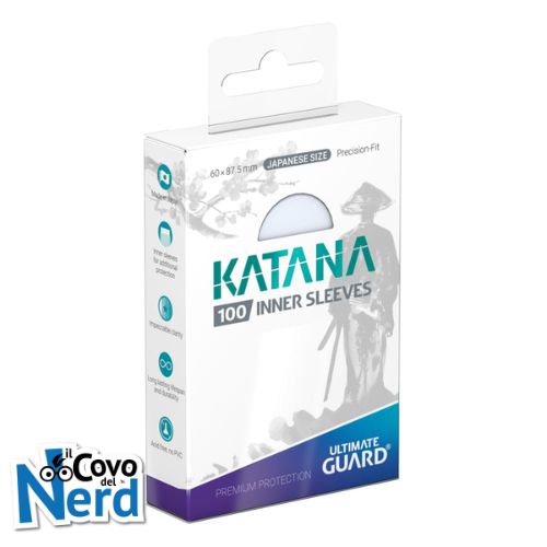 Katana Japanese Inner Sleeves Transparent - Ultimate Guard (60 Sleeves)