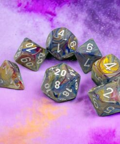 Set 7 Dadi Festive Carousel/white - Chessex 27440