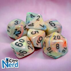 Set 7 Dadi Festive Circus/black - Chessex 27442