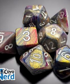 Set 7 Mini Dadi Festive Carousel/white - Chessex 20440