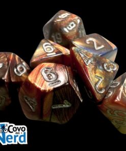 Set 7 Mini Dadi Lustrous Gold/silver - Chessex 20493
