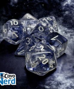 Set 7 Dadi Nebula Black/white - Chessex 27408