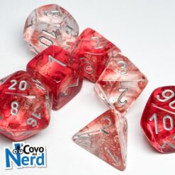 Set 7 Dadi Nebula Red/silver Luminary - Chessex 27554