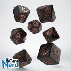 Dragons Modern Dice Set: Obsidian - Q-Workshop