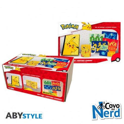 Pokémon Gift Set Quaderno Pikachu + Tazza 320ml + Spilla + Cartoline ABYPCK286