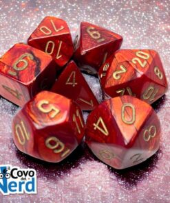 Set 7 Dadi Scarab Scarlet/gold - Chessex 27414