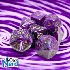 Set 7 Dadi Vortex Bright Purple/gold - Chessex 27437