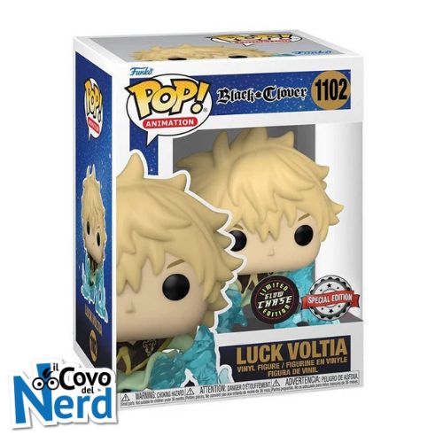Funko POP! Animation: Black Clover - Luck Voltia Special Edition Glows in the Dark Chase Exclusive 1102