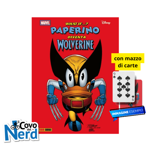 Topolino 3585 Con Mazzo di Carte Rosso What if...? Paperino diventa Wolverine