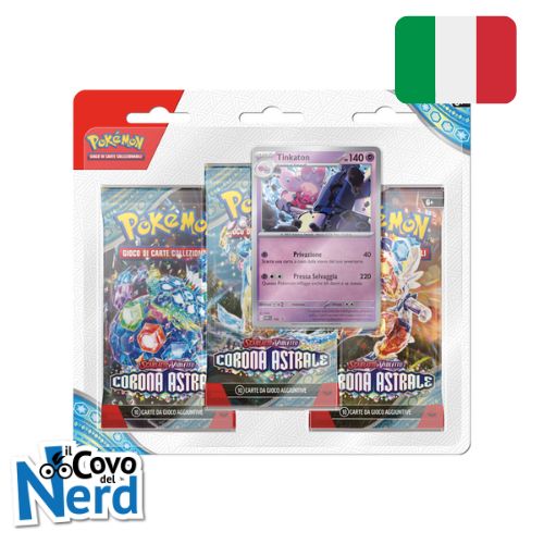 Corona Astrale Tinkaton Blister 3 Bustine - Pokémon TCG - ITA