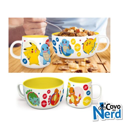 Breakfast Set Mug + Bowl - Pikachu & starters