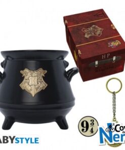 Harry Potter Gift Set premium Valigetta con Spilla Hogwarts +3D Keychain+3D Mug ABYPCK251