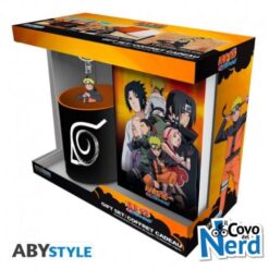 Naruto Shippuden Gift Set Tazza 320ml + Portachivi PVC + Quaderno ABYPCK254