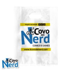 Shopper Bianche Manico a Fagiolo 35x10x30 Plastica Covo del Nerd al chilo