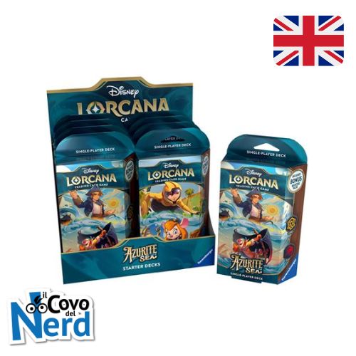 Starter Decks Display Azurite Sea 8 Mazzi - ENG - Lorcana TCG Disney