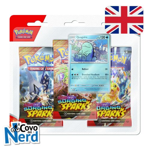 Surging Sparks Quagsire Blister 3 Bustine - Pokémon TCG - ENG