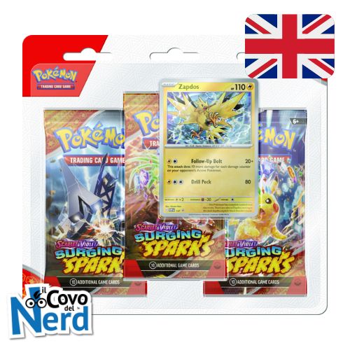 Surging Sparks Zapdos Blister 3 Bustine - Pokémon TCG - ENG