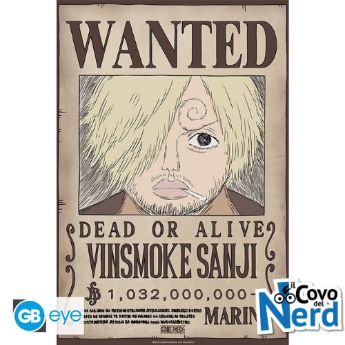 One Piece - Poster "Wanted Vinsmoke Sanji" (52x38) GBYDCO625