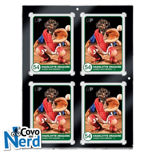 130PT Supporto magnetico UV ONE-TOUCH per 4 carte con bordo nero - Ultra Pro